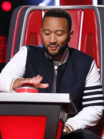 John Legend The Voice Black and White Bomber Jacket