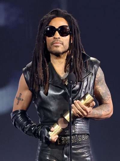 People’s Choice Awards 2024 Lenny Kravitz Black Leather Vest