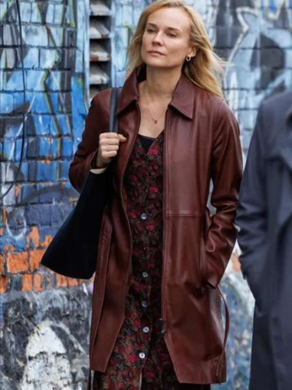 Diane Kruger Longing 2024 Leather Coat