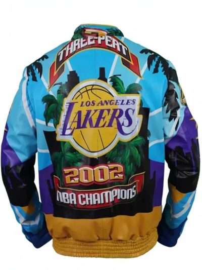 Los Angeles Lakers NBA Champions Three-Peat Leather Jacket