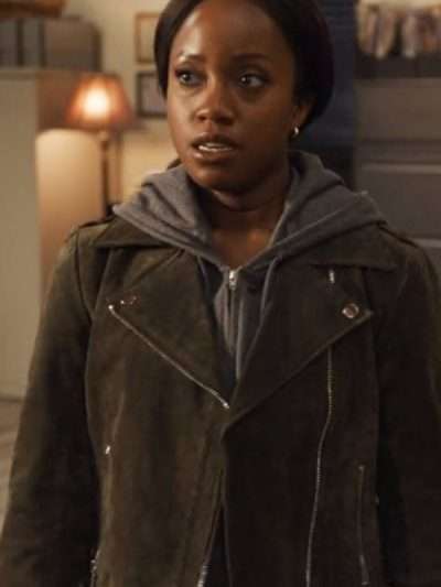 Legend of the Lost Locket 2024 Natasha Burnett Suede Leather Jacket