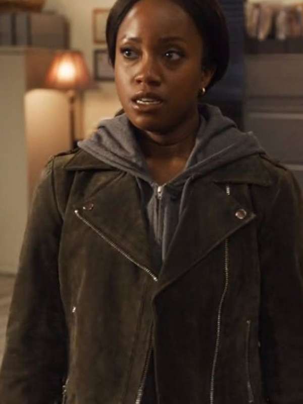 Legend of the Lost Locket 2024 Natasha Burnett Suede Leather Jacket