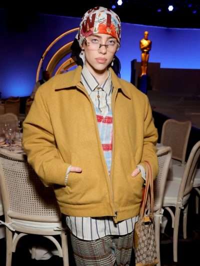 Billie Eilish 96th Oscars Awards Yellow Wool Jacket