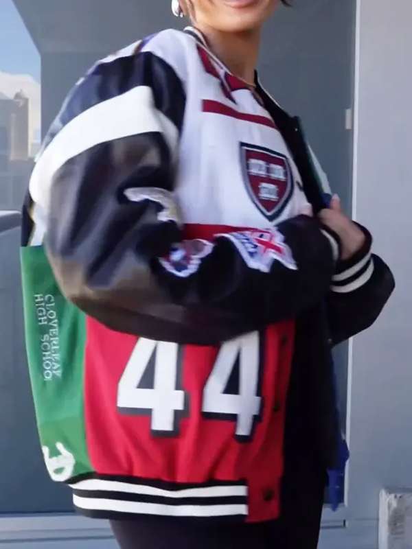 49 Ers Super Bowl Kristin Juszczyk Varsity Bomber Leather Jacket