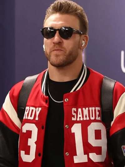Kyle Juszczyk 49ers Super Bowl 2024 Red and Black Jacket