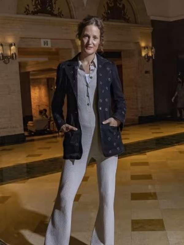 Vicky Krieps The Dead Don’t Hurt Blue Blazer