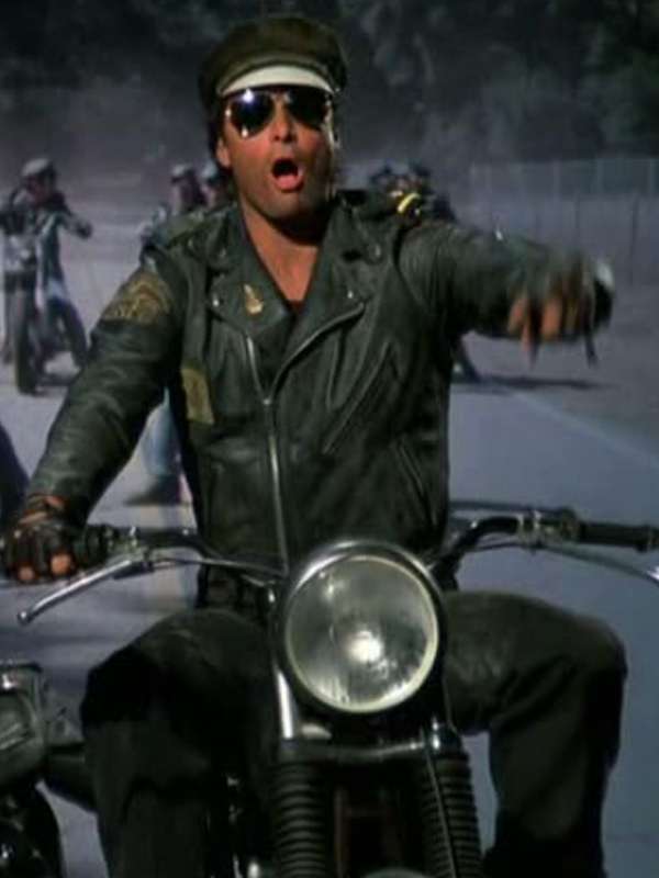 Lee Majors The Fall Guy Black Biker Leather Jacket
