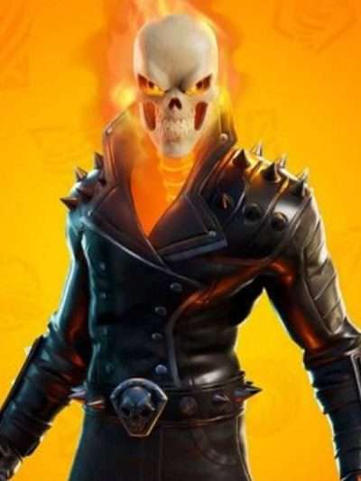 Fortnite Chapter 2 Ghost Rider Cup Black Leather Jacket