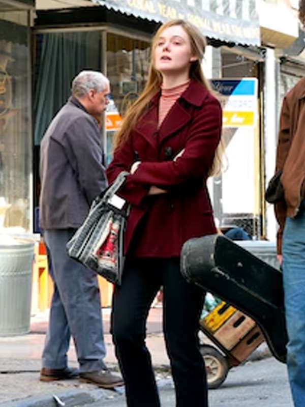 Elle Fanning A Complete Unknown Wool Peacoat