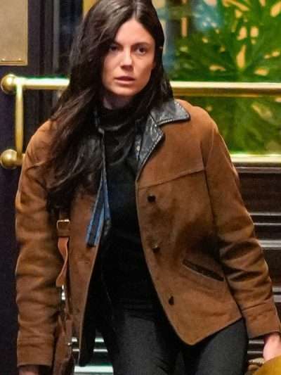 Monica Barbaro A Complete Unknown Brown Leather Jacket