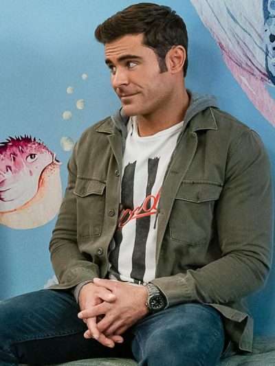 Zac Efron A Family Affair 2024 Green Jacket
