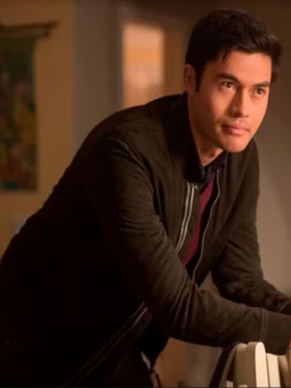 Henry Golding A Simple Favor 2018 Black Bomber Jacket