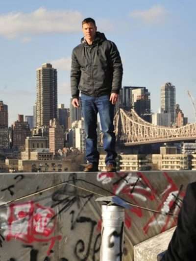 John Russell Blue Bloods Grey Hooded Bomber Jacket