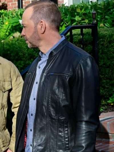 Donnie Wahlberg Blue Bloods S13 Black Leather Jacket