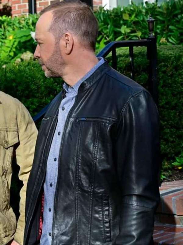 Donnie Wahlberg Blue Bloods S13 Black Leather Jacket