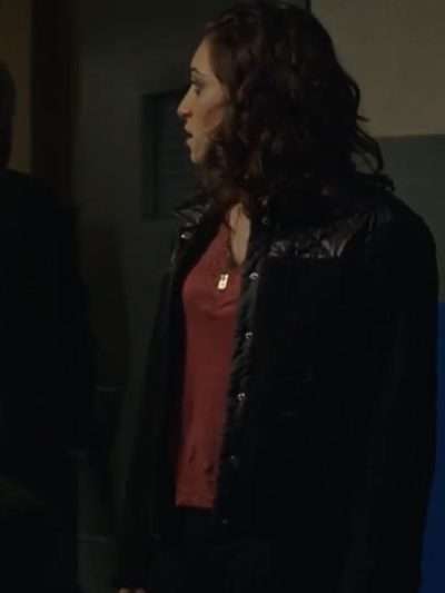 Tess Ross Blue Bloods S14 Black Sherpa Jacket