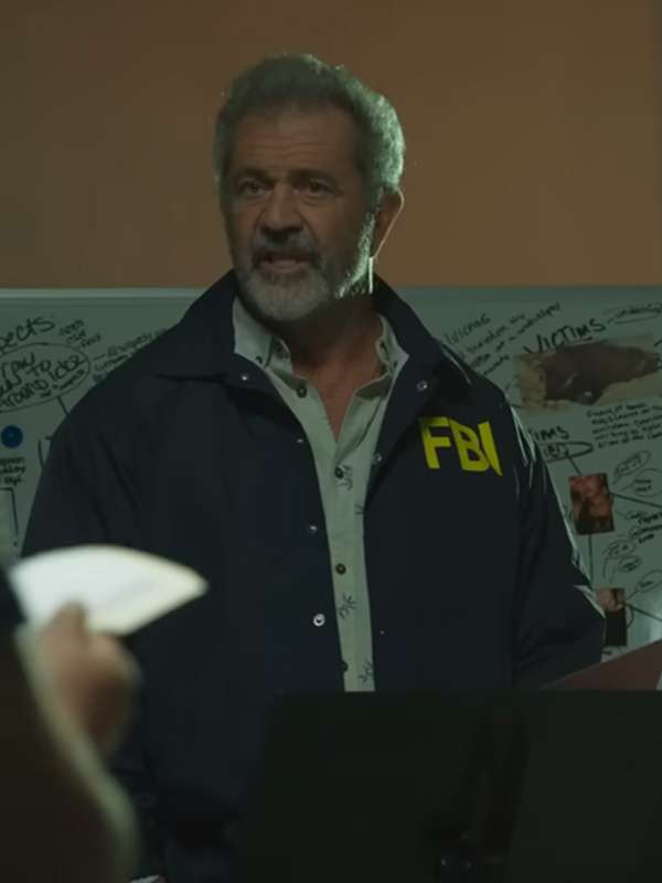 Mel Gibson Boneyard 2024 FBI Blue Jacket
