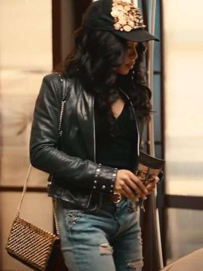 Clipped Cleopatra Coleman Black Leather Jacket