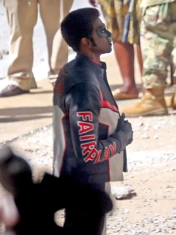 Mister Terrific Superman Black and White Leather Jacket