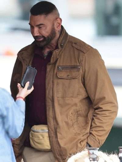 Dave Bautista My Spy The Eternal City 2024 Brown Jacket