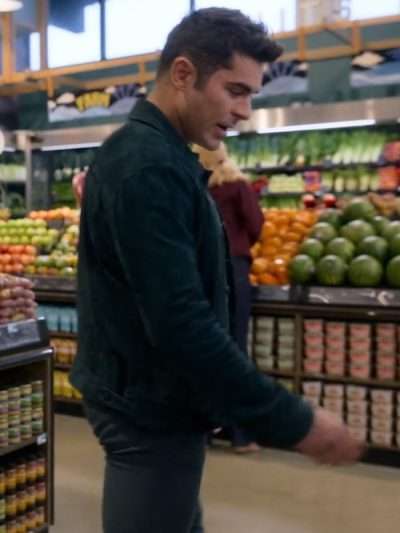 Zac Efron A Family Affair Chris Cole Black Suede Leather Jacket