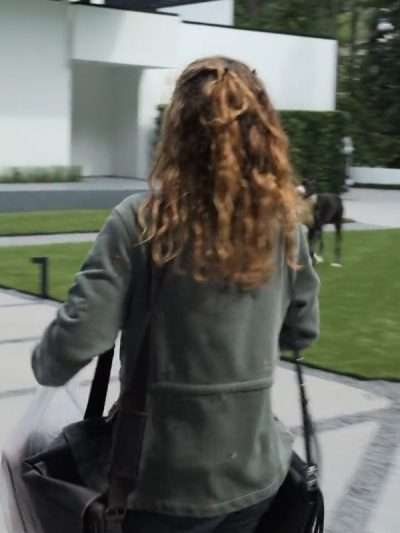 Joey King A Family Affair Grey Jacket