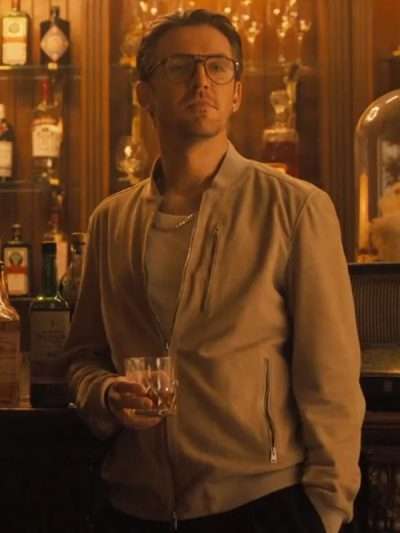 Dan Stevens Abigail Beige Bomber Jacket