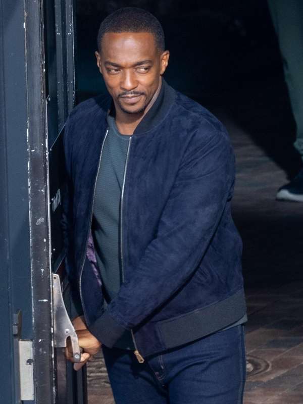 Sam Wilson Captain America Brave New World Blue Suede Jacket