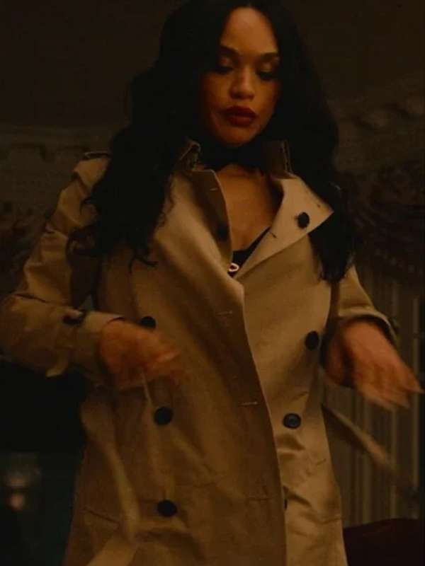 Cleopatra Coleman Clipped Beige Coat