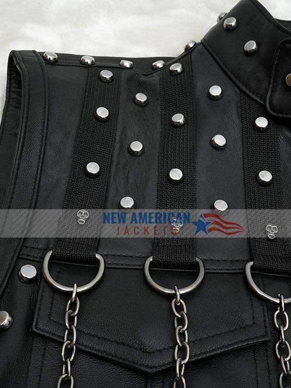 WWE Money In The Bank Damian Priest Studded Leather Vest