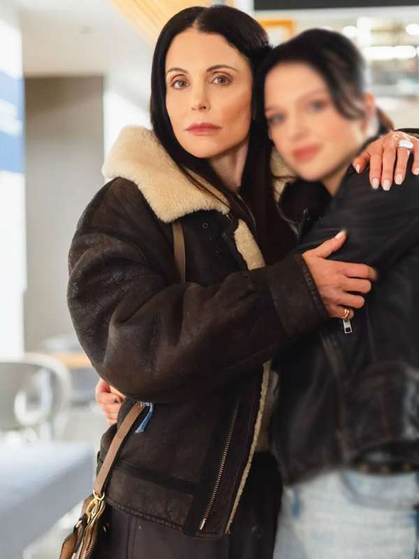 Bethenny Frankel Danger In The Dorm Shearling Leather Jacket