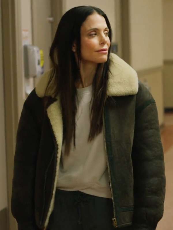 Bethenny Frankel Danger In The Dorm Shearling Leather Jacket
