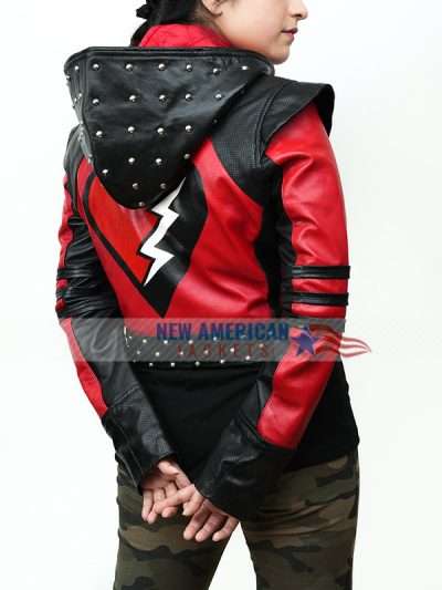 Descendants The Rise Of Red 2024 Kylie Cantrall Hooded Leather Jacket