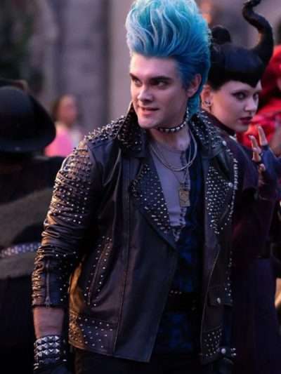 Anthony Pyatt Jr. Descendants The Rise of Red 2024 Black Leather Jacket