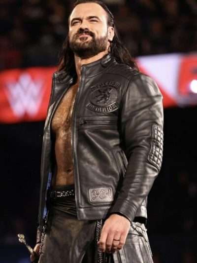 WWE RAW Drew McIntyre Scottish Wrestler Quilted Leather Jacket