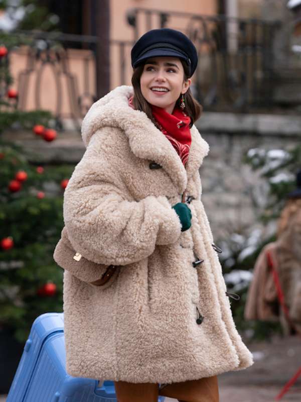 Emily in Paris S04 Emily Cooper Sherpa Jacket