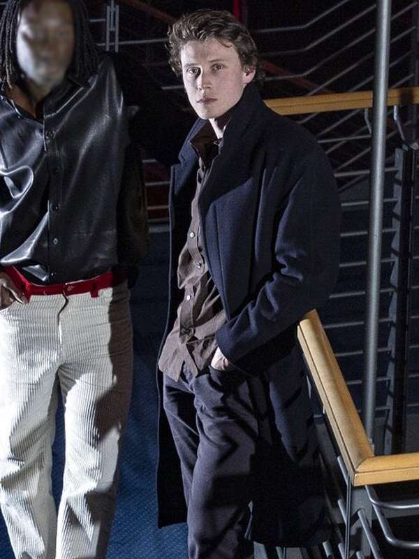 George MacKay Femme 2023 Black Wool Coat