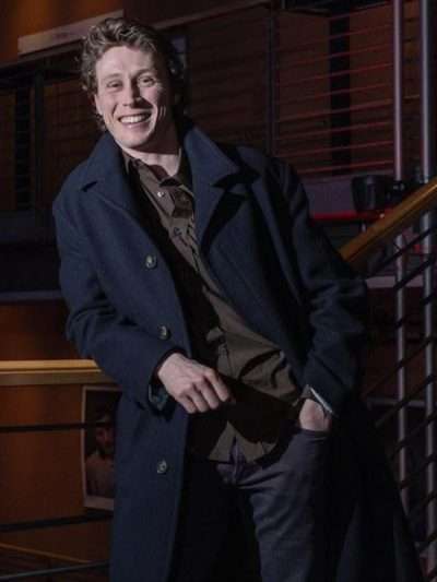 George MacKay Femme 2023 Black Trench Coat