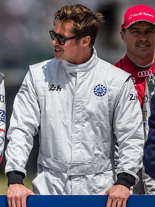 Brad Pitt F1 2025 Movie White Jumpsuit