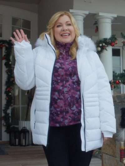 Jennifer Aspen Haul Out The Holly Lit Up White Parka Jacket