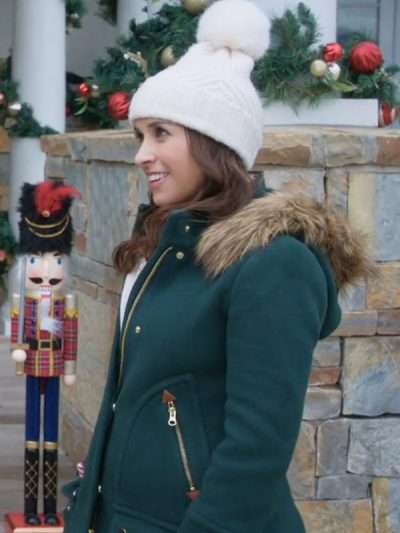 Lacey Chabert Haul Out the Holly Lit Up Hooded Coat