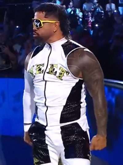 WWE Money In The Bank Jey Uso Black and White Vest