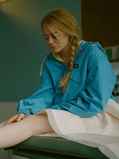 Emma Stone Kinds of Kindness Blue Hooded Jacket