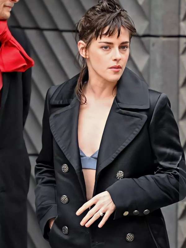 Love Lies Bleeding 2024 Kristen Stewart Movie Premiere Black Coat