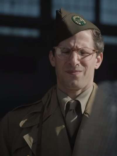 Andy Samberg Lee 2024 Brown Coat