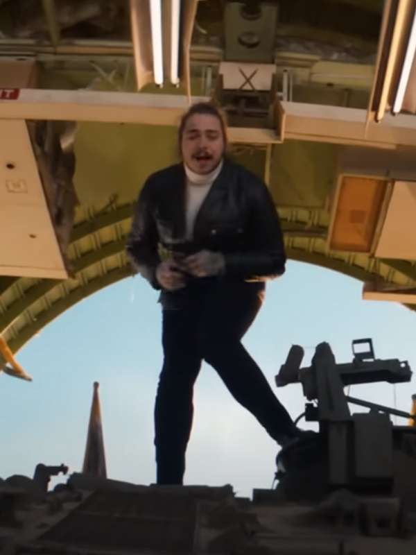 Post Malone Psycho Song Black Leather Jacket