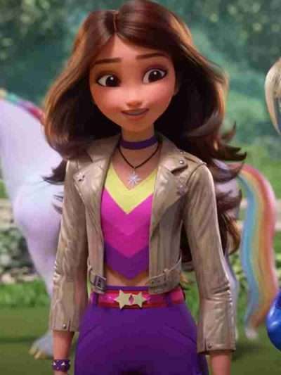 Sophia Mendoza Unicorn Academy Brown Leather Jacket