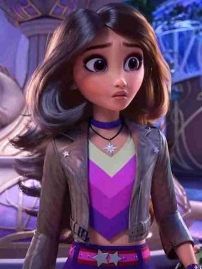 Sophia Mendoza Unicorn Academy Brown Cropped Leather Jacket