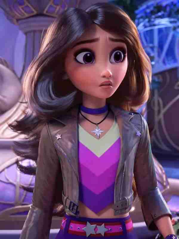 Sophia Mendoza Unicorn Academy Brown Cropped Leather Jacket