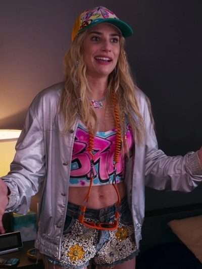 Emma Roberts Space Cadet 2024 Silver Jacket